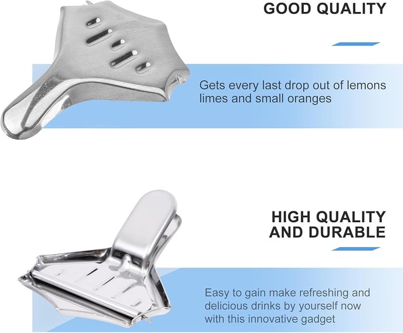 Stainless Steel Manual Lemon Juicer Orange Squeezer Clamp Hand Press Fruit Juicer 2Pcs - Image 3